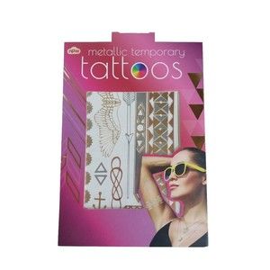 Women Lady Metallic gold silver color boho arm Body Temporary Tattoo Sticker Art